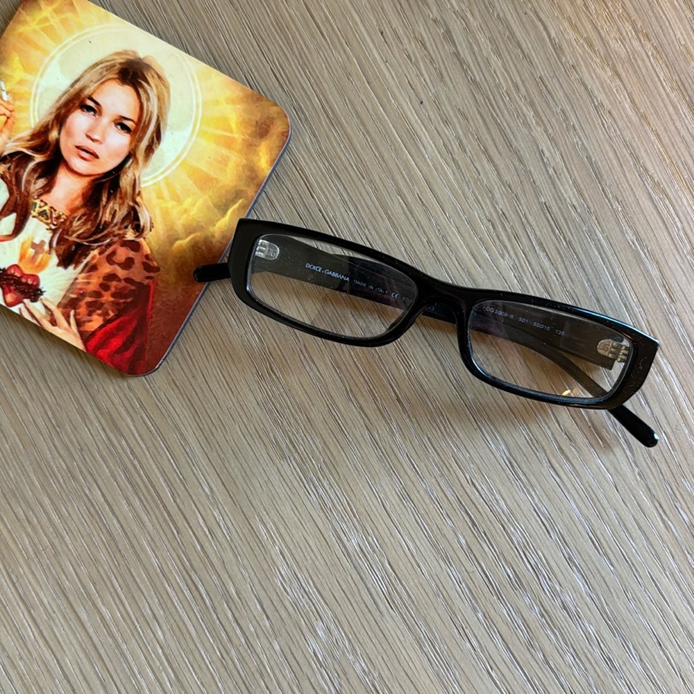 D&G black vintage frames (they have a prescription in them).